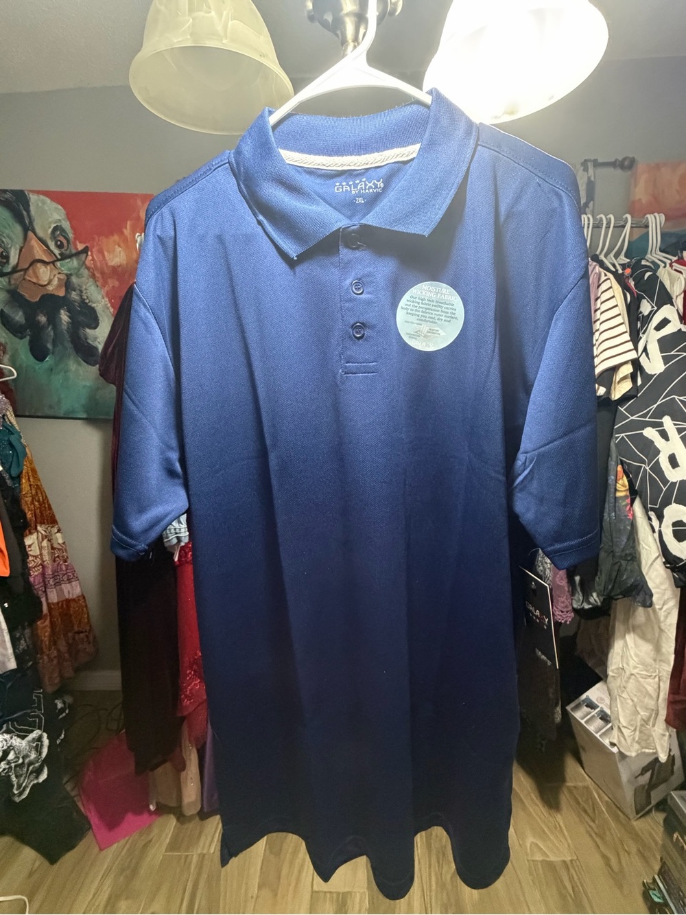 Galaxy By Harvic Performance men’s ' Polo Shirt - Navy Blue